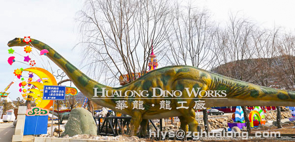 华龙艺术主题公园 大型仿真恐龙展览18M