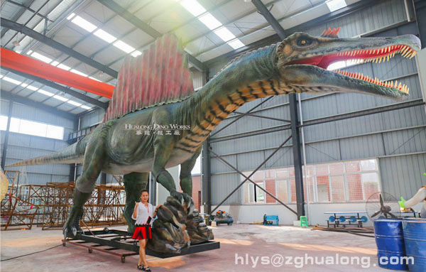 华龙艺术大型仿真棘龙18M 恐龙主题公园 户外恐龙展