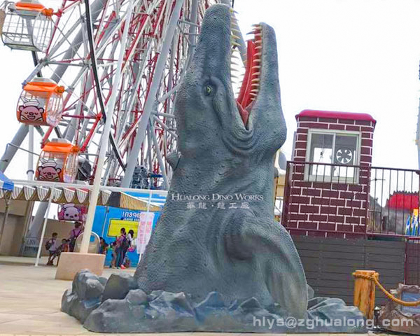 华龙艺术游乐场户外大型仿真恐龙展览高4M
