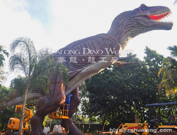 华龙艺术户外景观园林 大型仿真机械恐龙20M