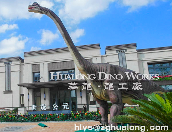 华龙艺术户外景区 恐龙主题乐园大型仿真腕龙机模13M