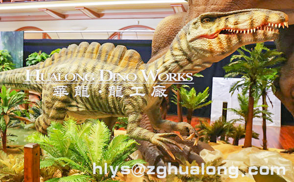 华龙艺术 侏罗纪博物馆大型仿真高棘龙模型6M