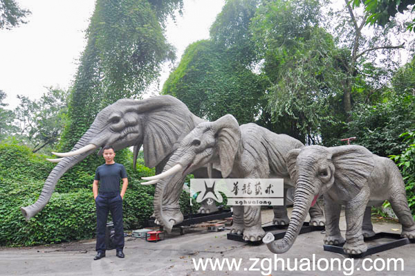 华龙艺术户外景区 公园大型仿真大象
