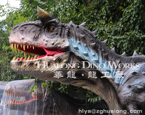 华龙艺术会动会叫的骑乘恐龙