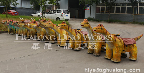华龙艺术形象逼真的恐龙电瓶车
