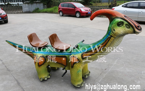 华龙艺术儿童喜欢的双人座恐龙电瓶车