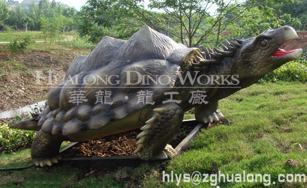 华龙艺术电动仿真原颚龟