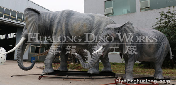 华龙艺术栩栩如生的仿真大象