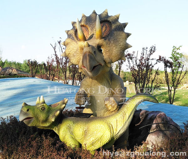 华龙艺术可爱互动盖章龙模型