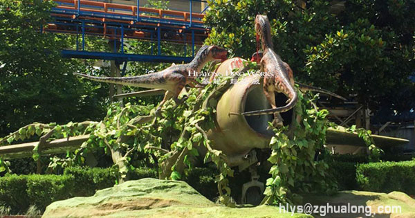 室外公园恐龙展