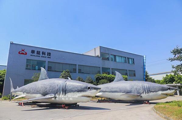 华龙艺术栩栩如生大型仿真巨齿鲨机模