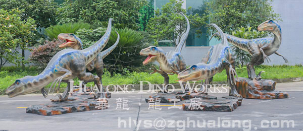 华龙艺术广场公园仿真迅猛龙摆件4M