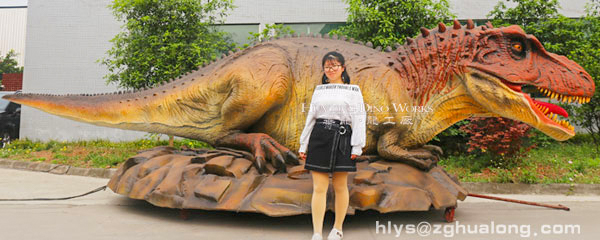 华龙艺术创意新颖的仿真霸王龙下蛋机模