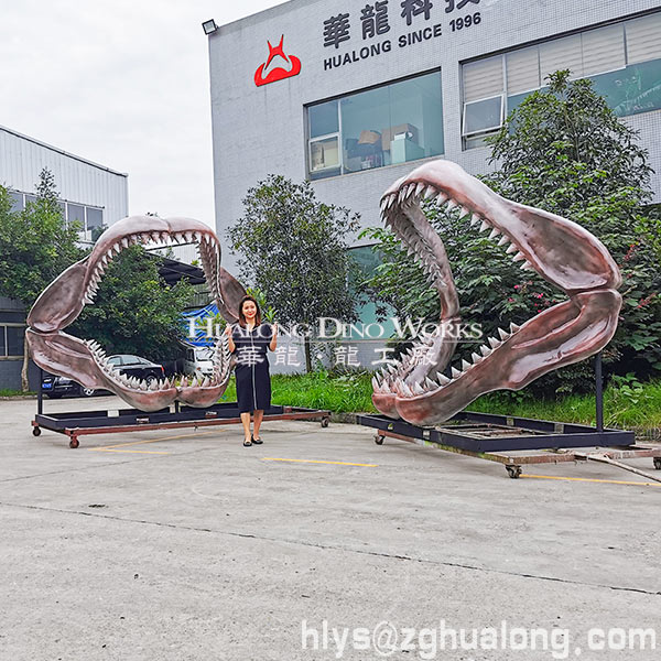  华龙艺术博物馆高仿真远古鲨鱼化石骨架