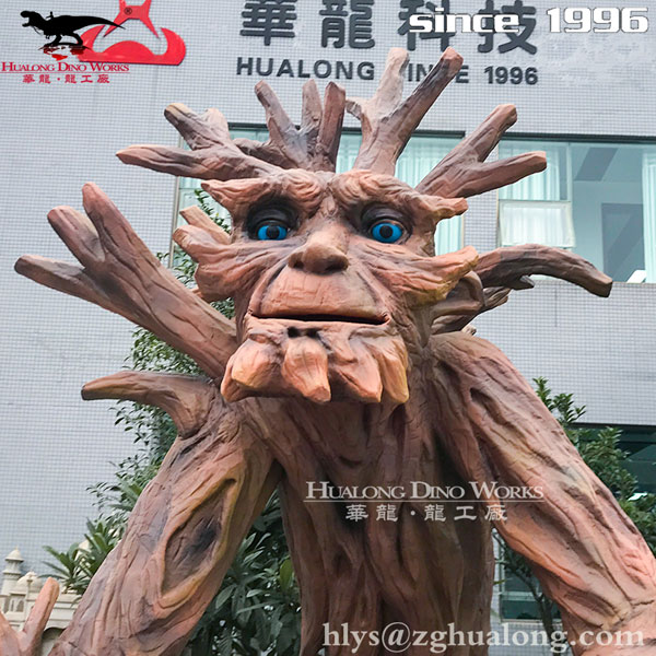 自贡华龙艺术 栩栩如生的人形说话树机模 