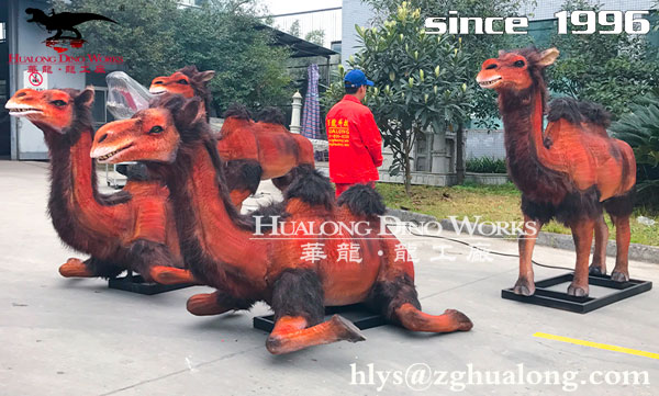 华龙艺术 以假乱真高仿真骆驼模型