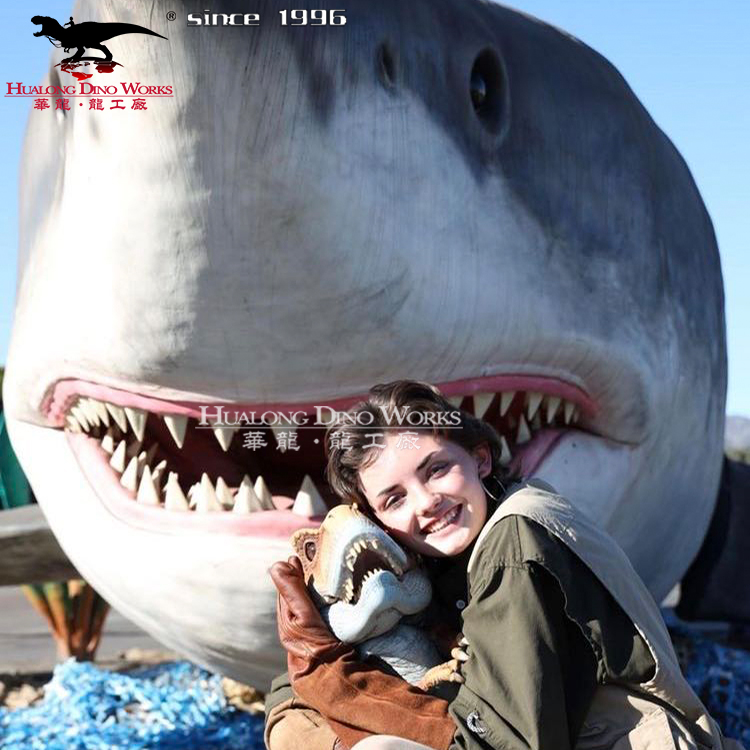 华龙科技 户外大型仿真巨齿鲨展览 景区引流神器