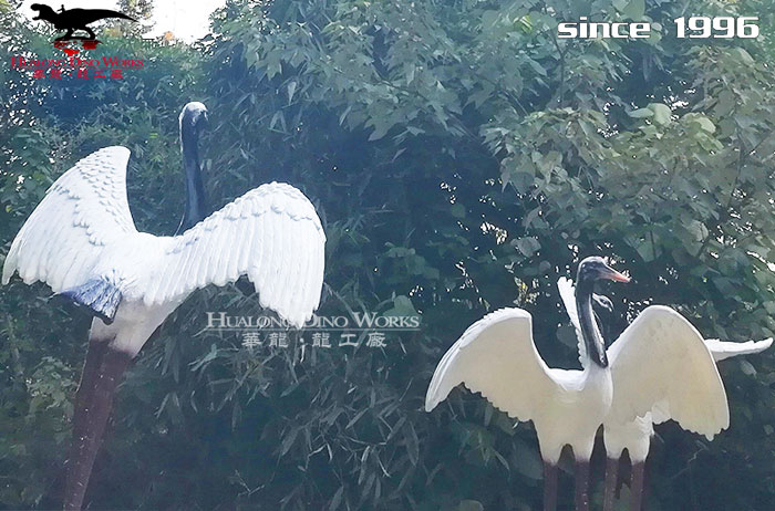 华龙科技 户外园林景观 大型仿真仙鹤装饰摆件