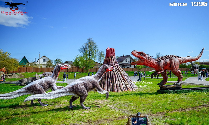 华龙科技  仿真恐龙源头厂家来图制作生产大型景区亲子游乐园软雕动态恐龙景观