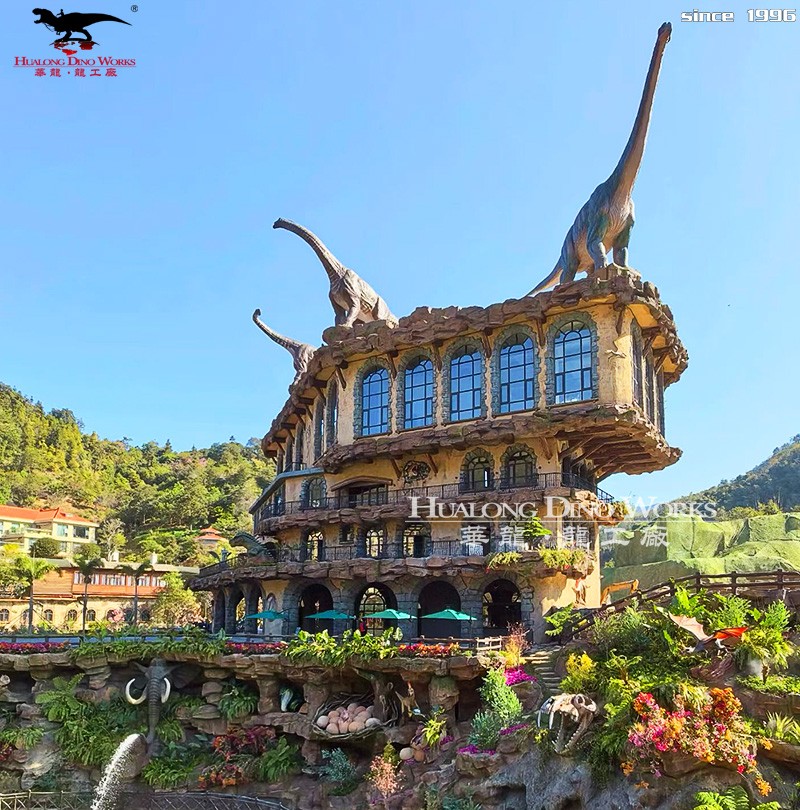 华龙艺术 侏罗纪恐龙公园 大型动态硅胶海绵仿真腕龙 主题公园景区引流装饰