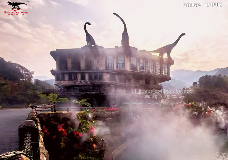 华龙艺术 自贡大型仿真腕龙恐龙模型制作工厂机电互动体验世界恐龙玩具