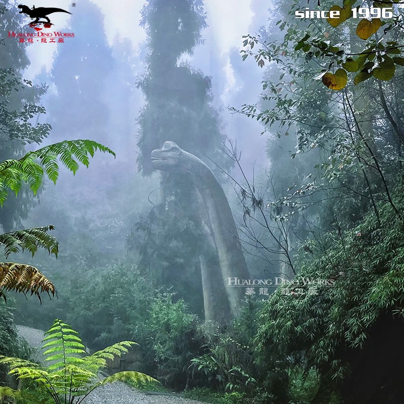 华龙艺术 仿真机械腕龙模型 可吐烟互动 霸气外观来图定制自贡源头厂家