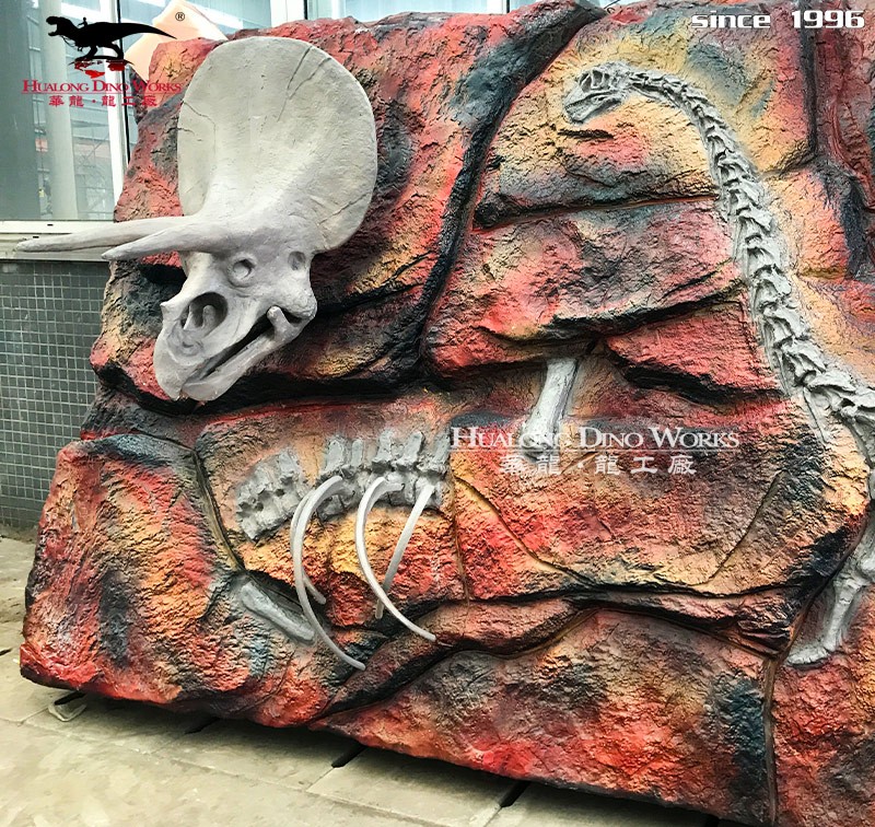 华龙科技 玻璃钢恐龙化石骨架