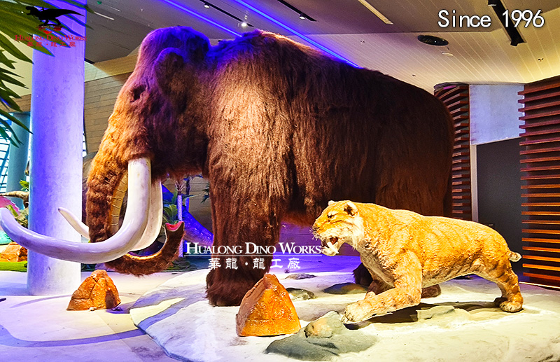 华龙艺术 巨型写实猛犸象雕塑 户外耐用史前动物展 景区人气提升二次收益项目