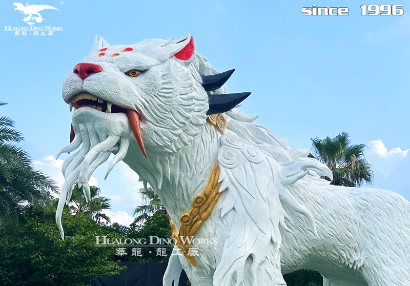 华龙科技 大型山海经仿真白虎定制