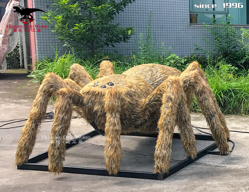 华龙科技 贴毛仿真狼蛛电动机械模型