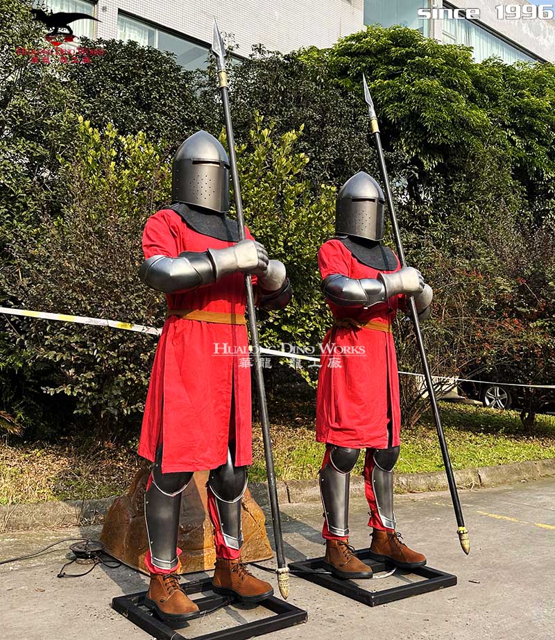 华龙科技 国外古代战争盔甲可动机械人物模型装饰摆件