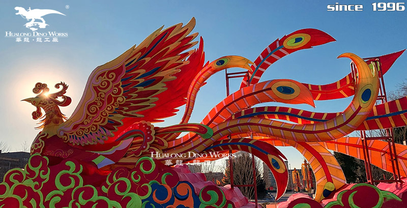 华龙科技大型凤凰彩灯制作