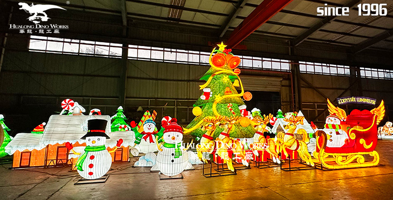 华龙艺术 圣诞节春节灯会夜游场景水上花灯大唐不夜城专业彩灯制作厂家