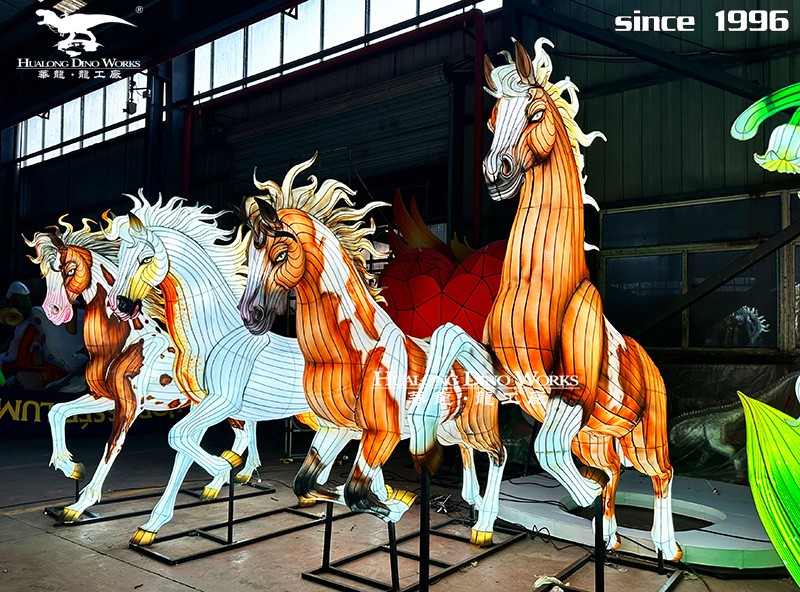 华龙艺术 马年彩灯制作厂家 万马奔腾系列