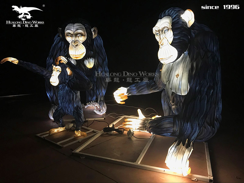 华龙科技 做工精细大型动物主题彩灯制作