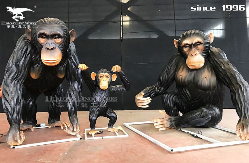 华龙科技  形象逼真的大型猩猩彩灯