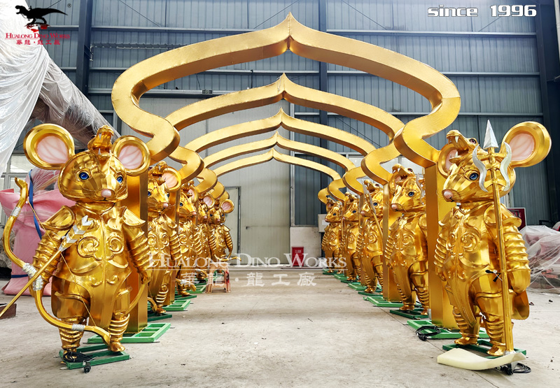 华龙科技  动物花灯定制  商场美陈布置