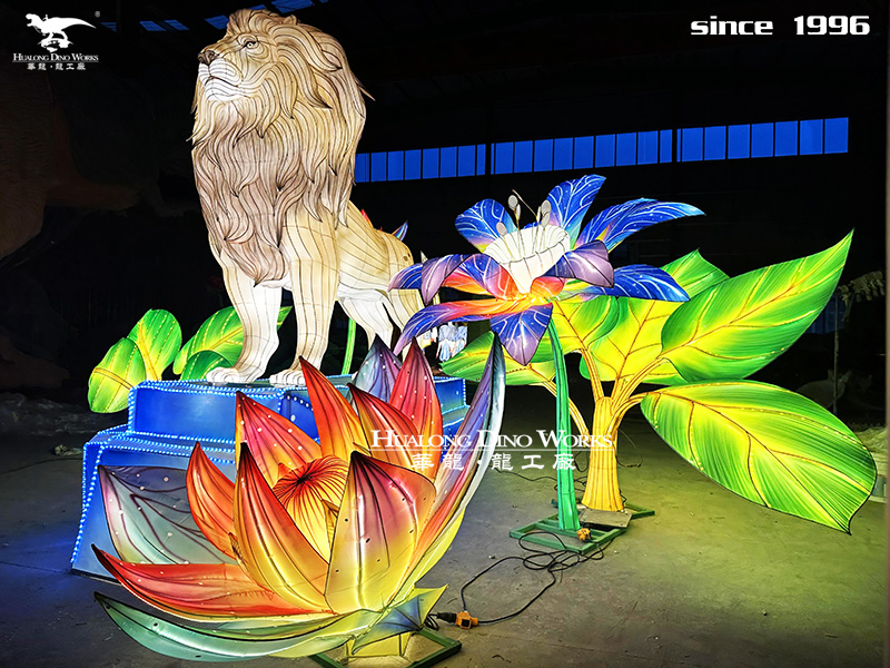 华龙科技  发光的炫彩花灯定制厂家