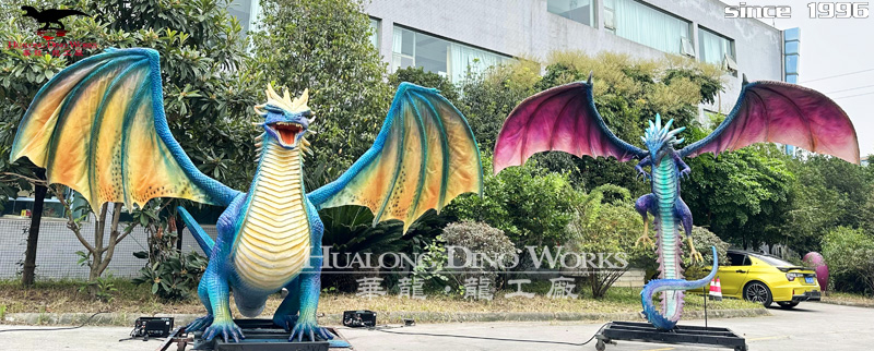 华龙科技 栩栩如生高品质大型西方飞龙
