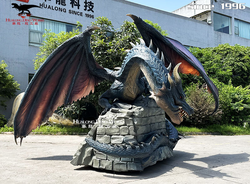 华龙科技 户外森林亲子恐龙乐园 丛林深处的电动仿真恐龙  飞龙