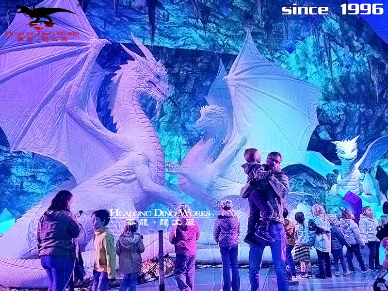 华龙艺术 大型仿真西方飞龙恐龙模型制作 仿真西方飞龙 硅胶海绵机械产品自贡厂家