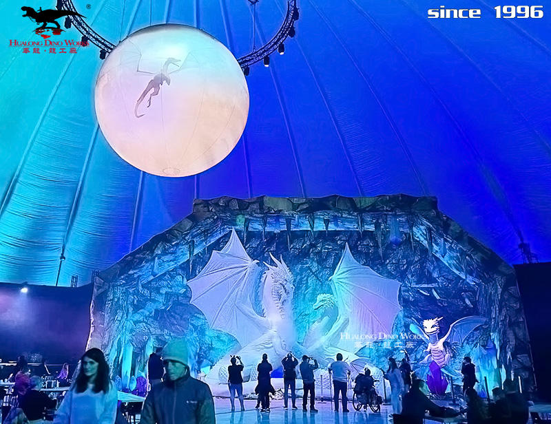 华龙艺术 29年模型制作工厂 2024新款西方仿真飞龙 主题乐园景区引流神器