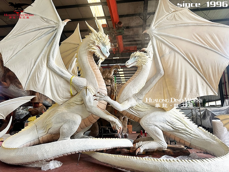 华龙艺术 大型神话飞龙机械模型制作 西方魔幻元素雕塑定制