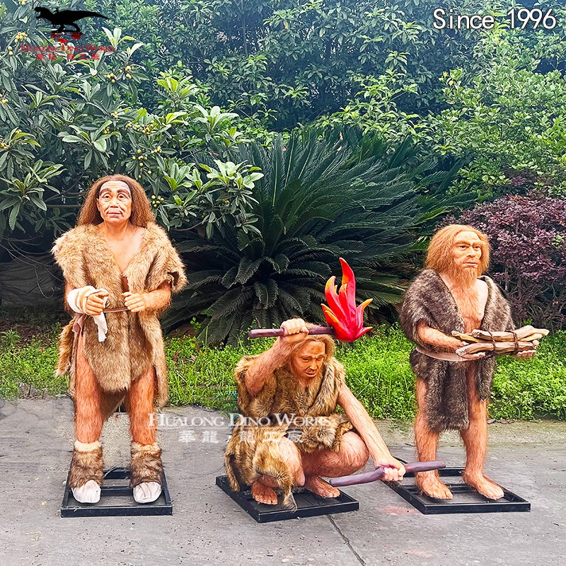 华龙艺术 学馆升级神器！仿真动态原始人，活起来的人类进化科普，家长带娃专程打卡，场馆客流量直接翻倍。