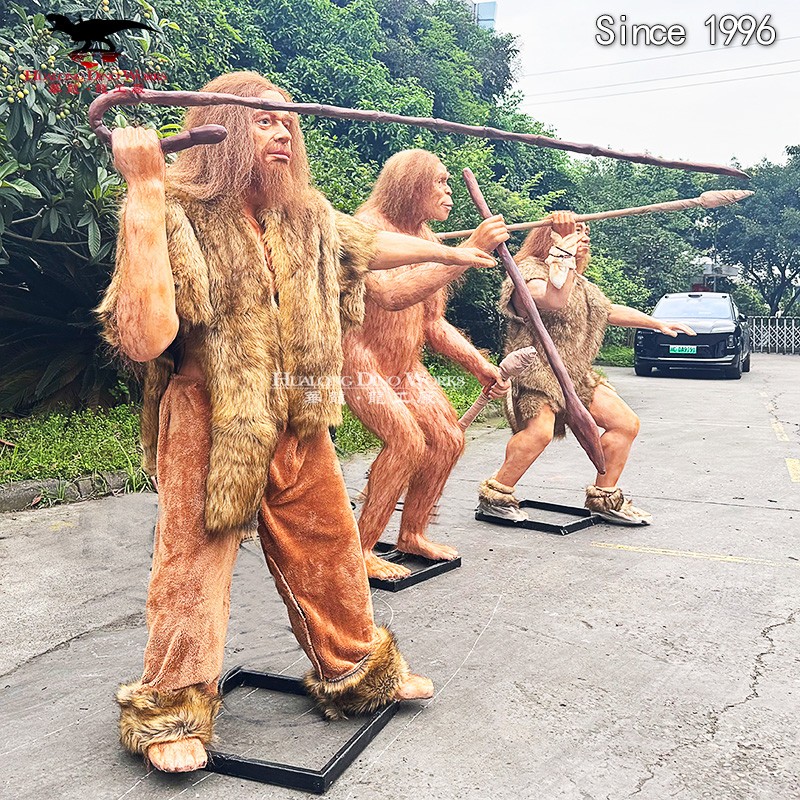 华龙艺术 远古部落沉浸式场景一站式落地，厂家直供，可定制动作语音，打造景区独家网红打卡地标。