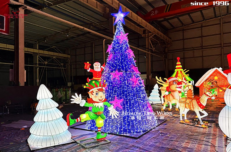 商场美陈圣诞节花灯装饰摆件  华龙出品