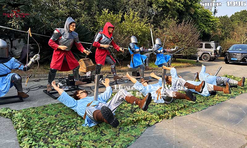 华龙科技 场景式射箭硅胶机器人模型制作